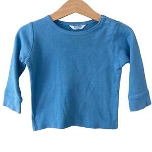 Baby Boden Solid Light Blue Long Sleeve Tee - 6-12M